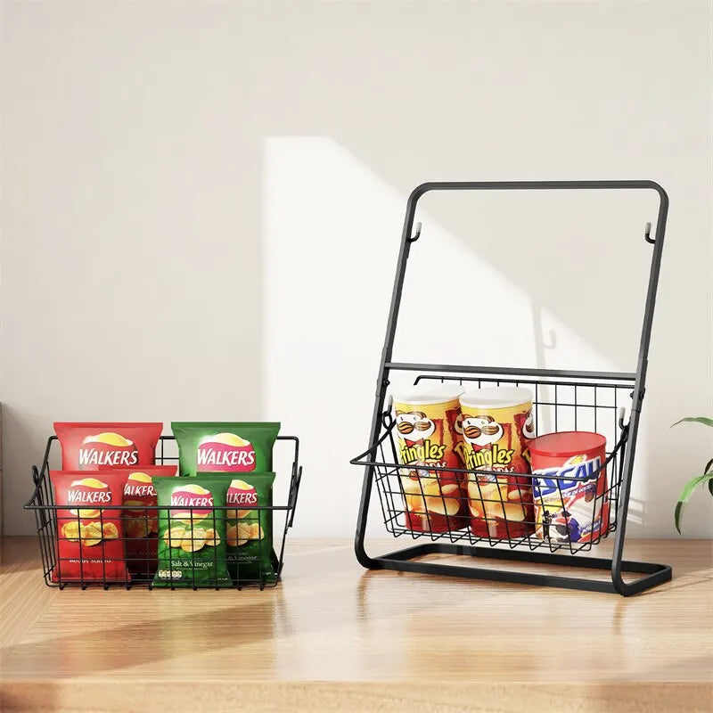 Double Layer Removable Kitchen Organizer Shelf