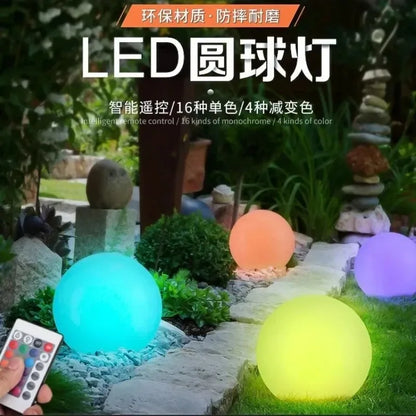 Lumières de boule de jardin LED télécommandées - Décoration extérieure