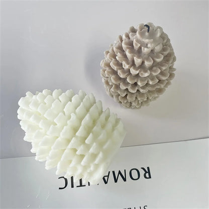Battery-Operated Pineapple & Pine Cone LED Candle - Warm White