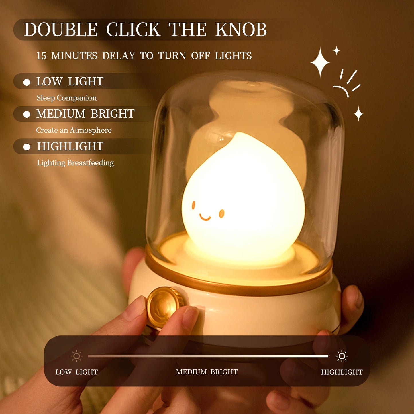 Mini lampe de nuit LED de bureau rechargeable 