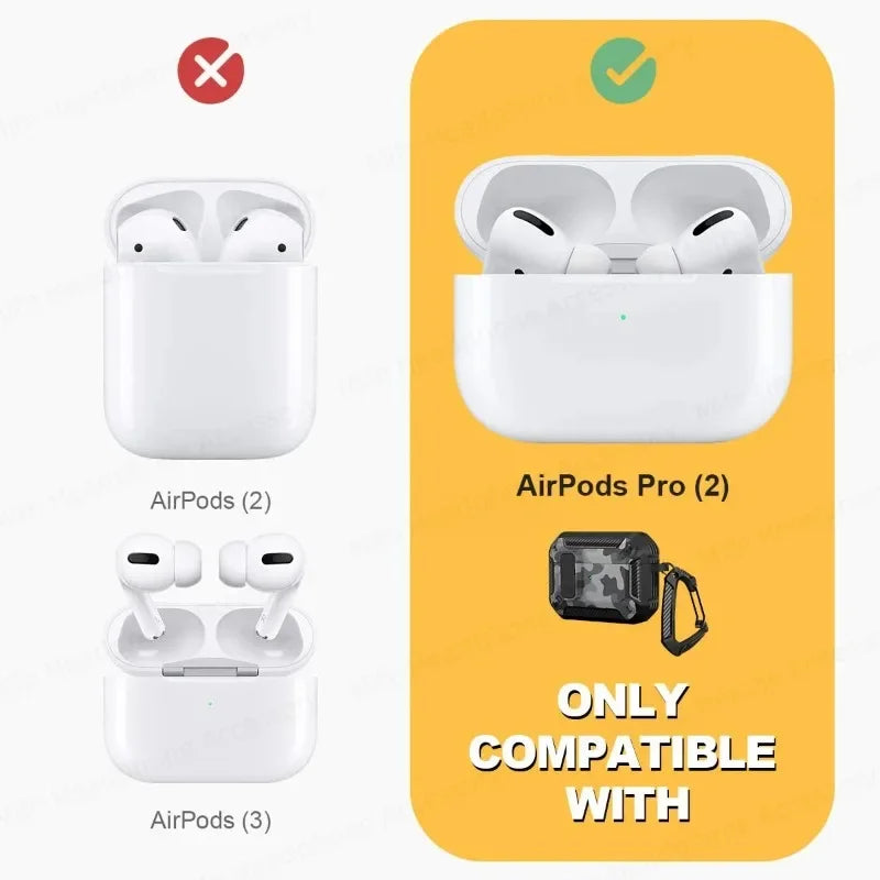 Étui pour AirPods avec verrouillage sécurisé et camouflage gris