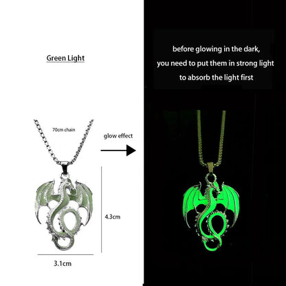 Collier Dragon Lumineux Lumineux - Fluorescence Nocturne 