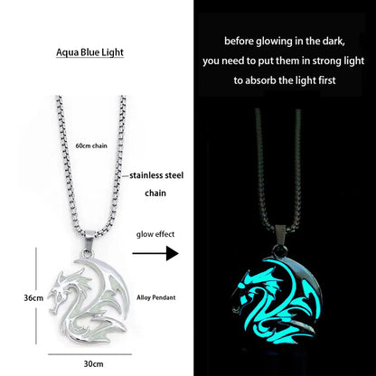 Collier Dragon Lumineux Lumineux - Fluorescence Nocturne 