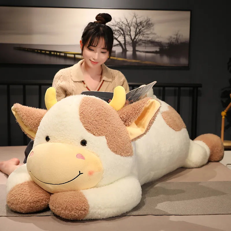 Cute 90cm/110cm Milk Cow Plush Toy