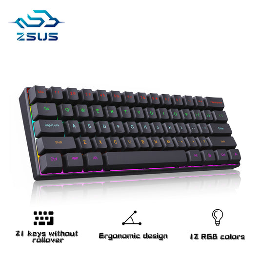 Mechanische USB-Mini-Gaming-Tastatur mit Kabel
