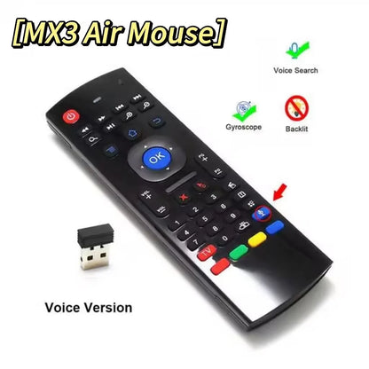 Drahtlose Fernbedienung MX3 Air Mouse mit Tastatur