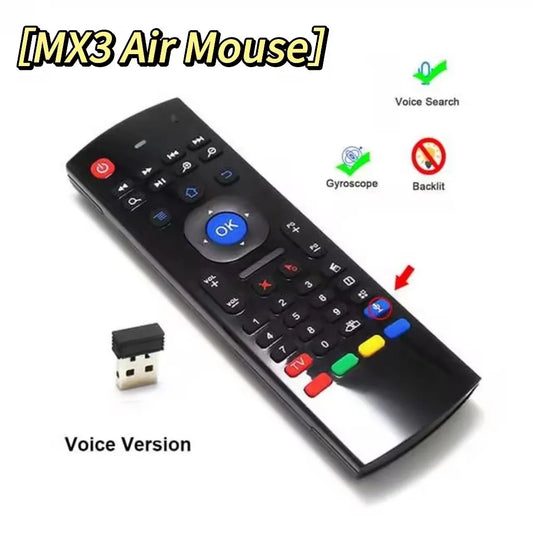 Drahtlose Fernbedienung MX3 Air Mouse mit Tastatur