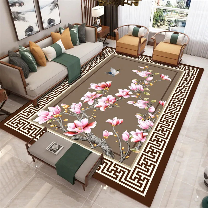 Living Room Carpet Coffee Table Decor