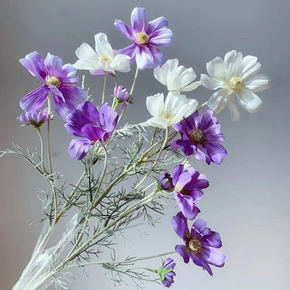 60 cm weiße Kamillen-Gänseblümchen-Seidenblumen 