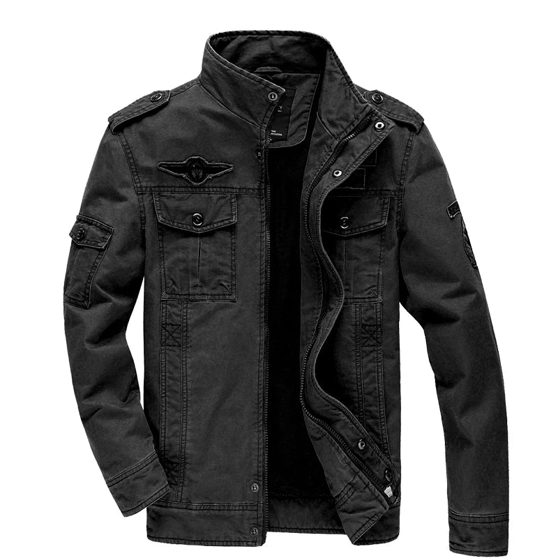 Veste militaire décontractée pour hommes – Manteau cargo Air Force grande taille M-6XL