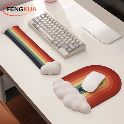 mouse pad, mouse pad with wrist rest, mouse wrist rest, mouse ergonomic, ergonomic mouse pad, wrist mouse pad, rainbow mouse pad, mouse pad and wrist rest, memory foam mouse pad, mouse and mouse pad