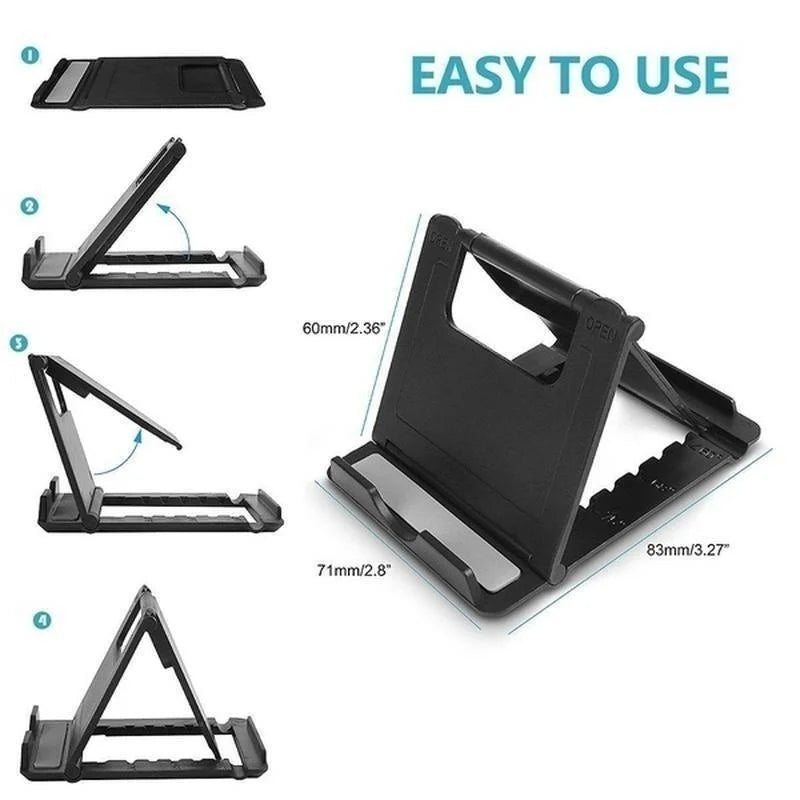 Mini Folding Plastic Phone Holder for Tablets