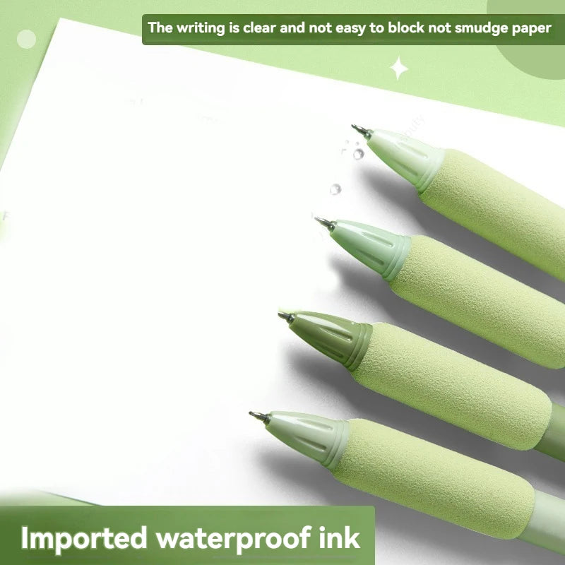 4PCS Green Series 0.5MM Gel Pens Pack