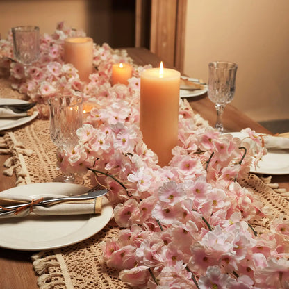 Guirlande Sakura en fleurs de cerisier en soie – Décoration de maison et de fête