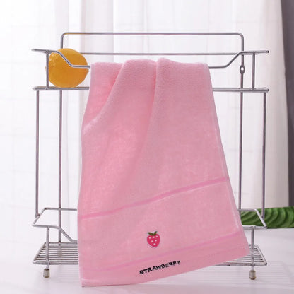 Serviette de bain pour bébé en coton doux avec fruits de dessin animé