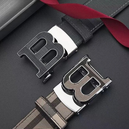 Ceinture en cuir à boucle coulissante pour hommes