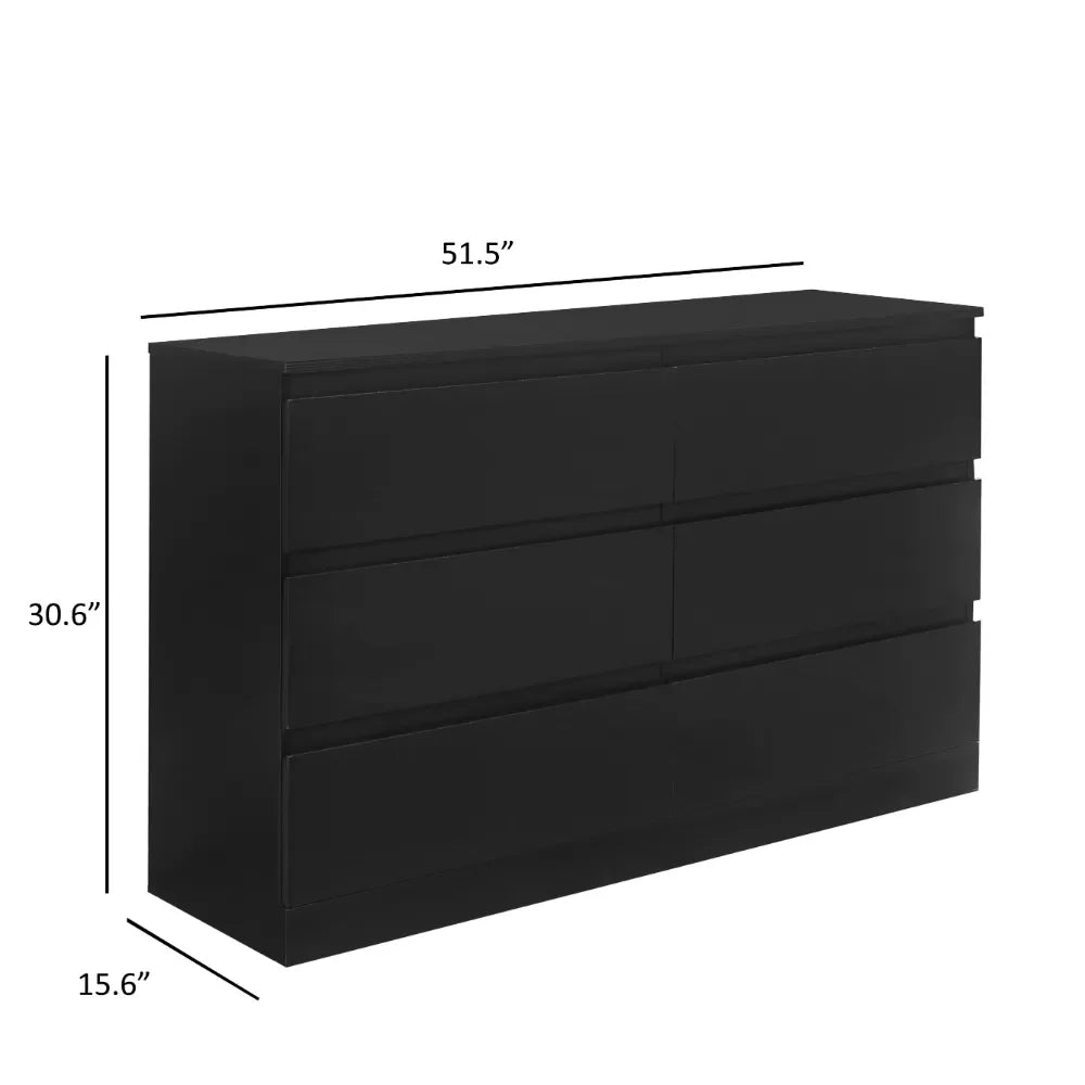 Brindle 6-Drawer Horizontal Dresser-Durable and Strong