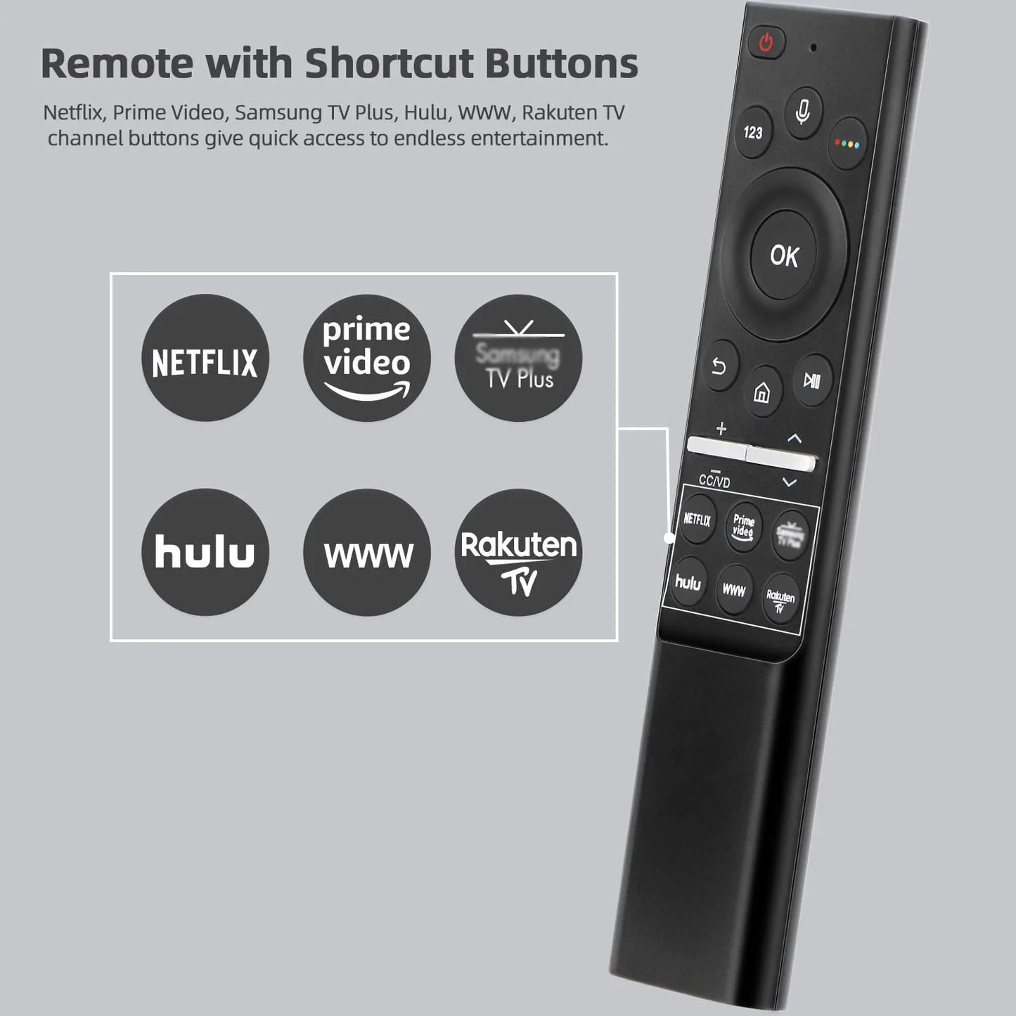 Replacement Voice Remote Control for Samsung Smart TVs