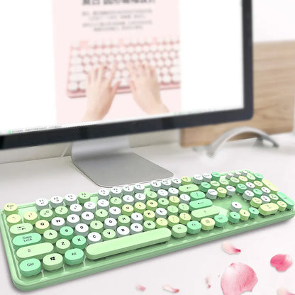 Combo clavier et souris sans fil couleur bonbon