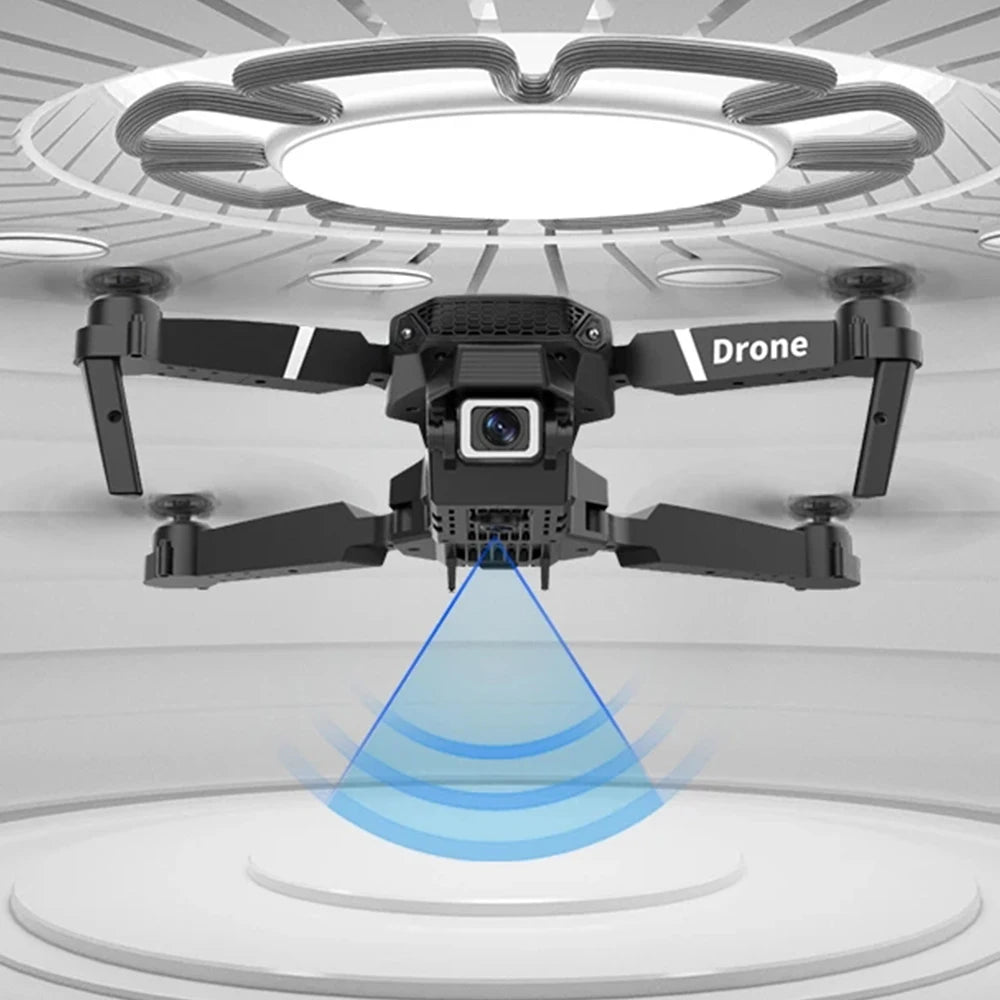 Drone RC pliable E88 – Caméra HD grand angle 4K 1080P WiFi FPV Hélicoptère quadrirotor à maintien en hauteur