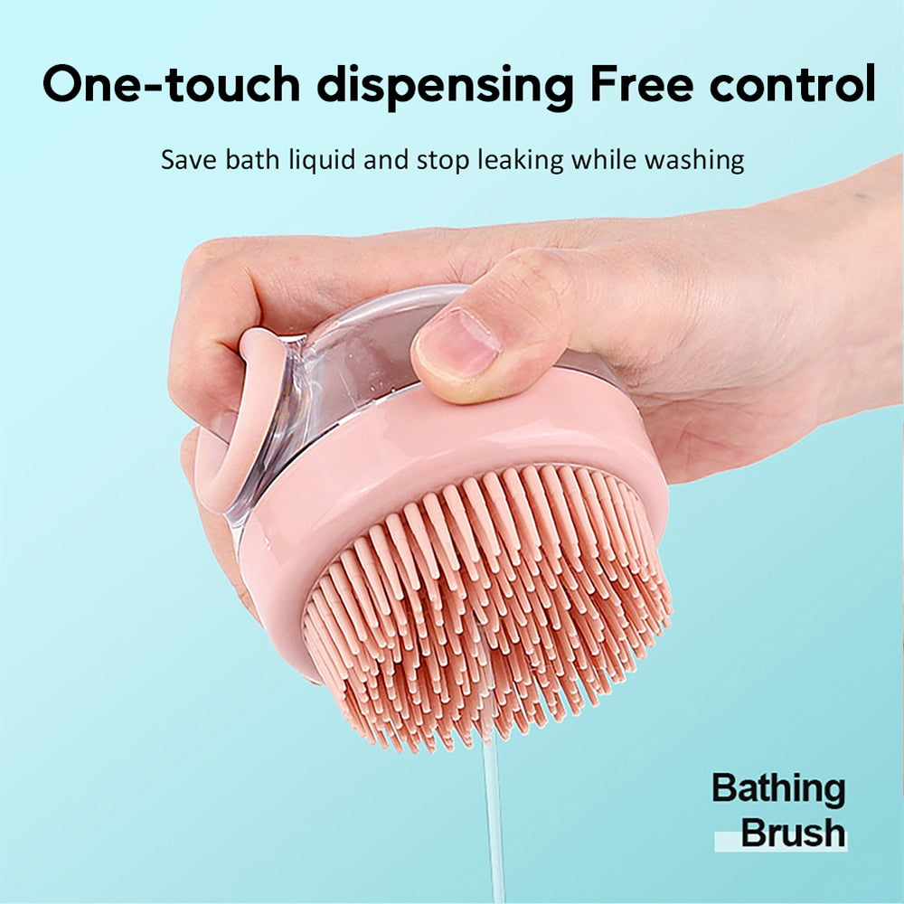 Pet Shower Brush with Shampoo Box