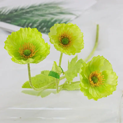 Poppy Silk Flowers - Long Stem for Home