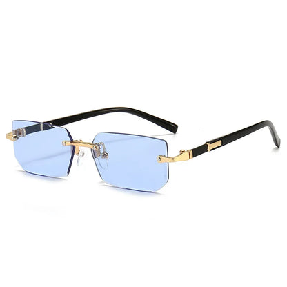 Rimless Women's Sunglasses for Traveling Oculos