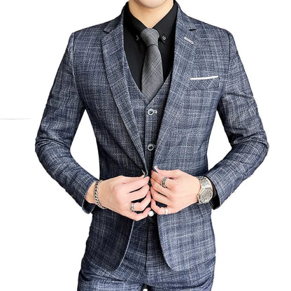 High-end 5XL Three-Piece Groom Suit