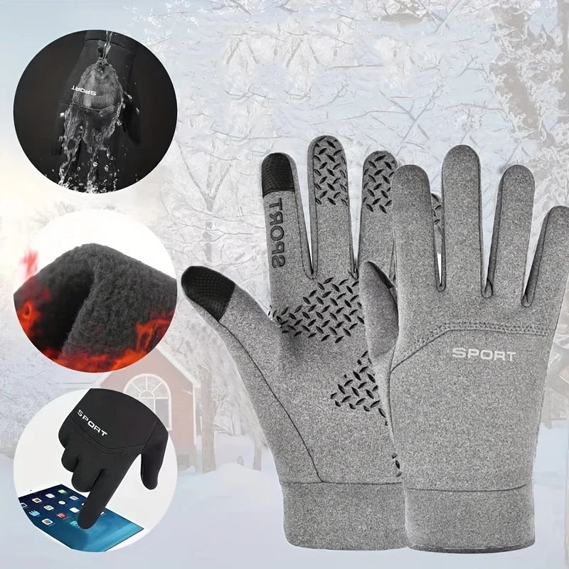 Men's Winter Waterproof Cycling Gloves - Touchscreen