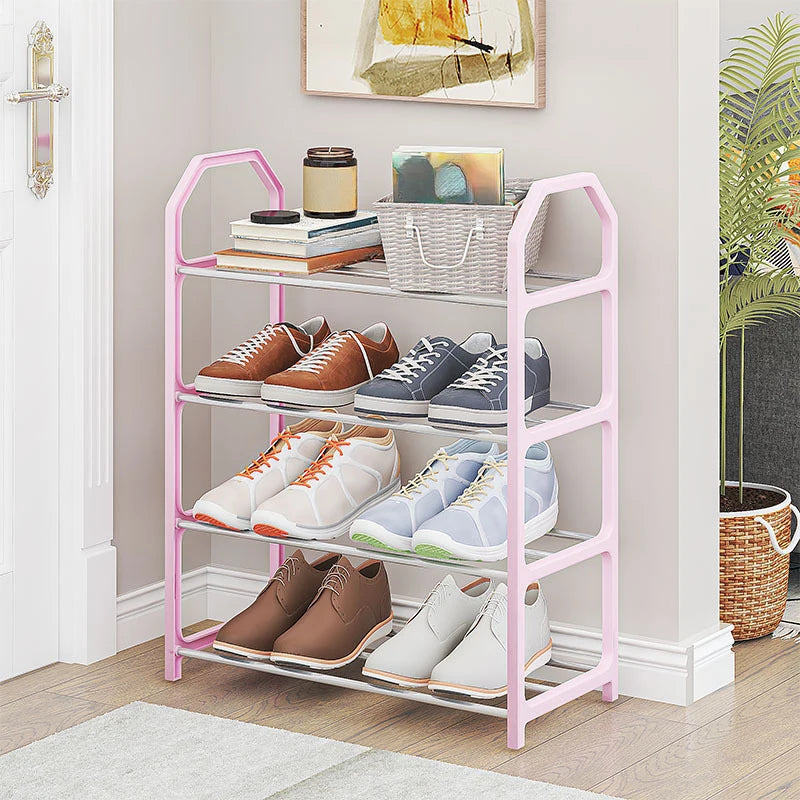 Compact 4-Tier Shoe Cabinet for Dorms