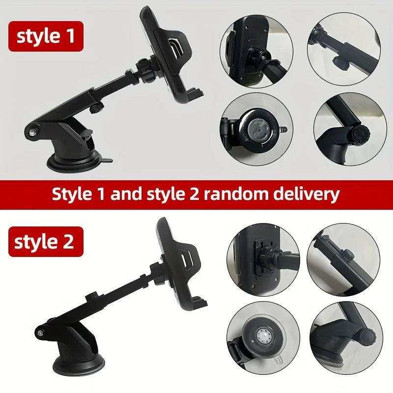 Car Dashboard Phone Holder Suction Cup Telescopic Rod Universal