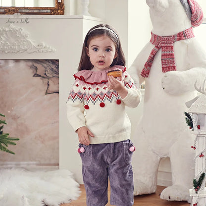 Fashionable Knitted Sweater for Girls