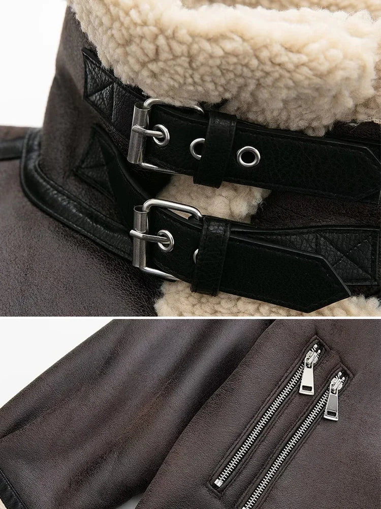 Fashion Faux Fur Zipper Jacket