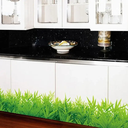 Waterproof Green Grass Wall Sticker - Removable DIY Home Decor