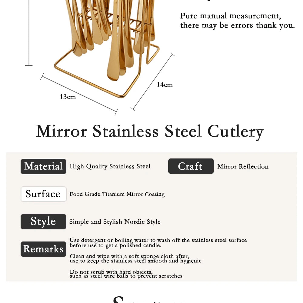 Stainless Steel Star Tableware Set