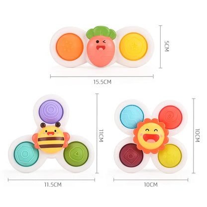 Cartoon Suction Cup Rattles Baby Bath Toys