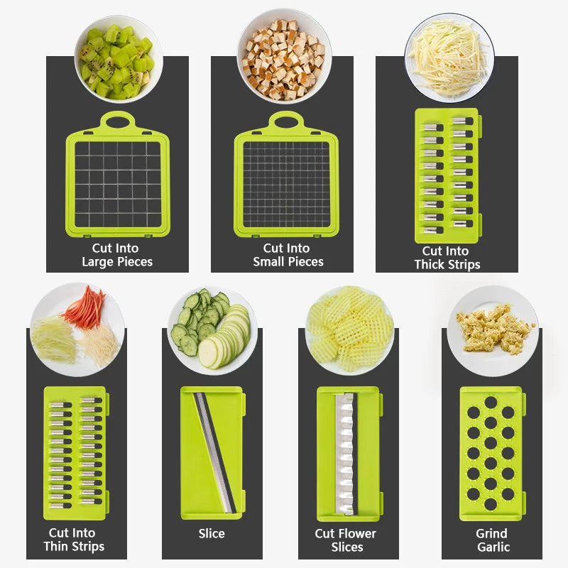 14/16-in-1 Multifunctional Vegetable Chopper and Slicer