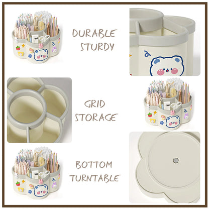 Rotating Cosmetic Brush Storage Box