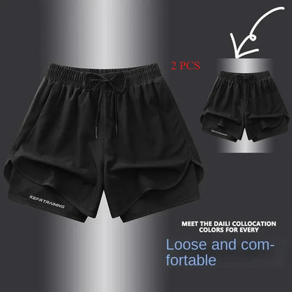 Men's Black Outdoor Running Shorts
