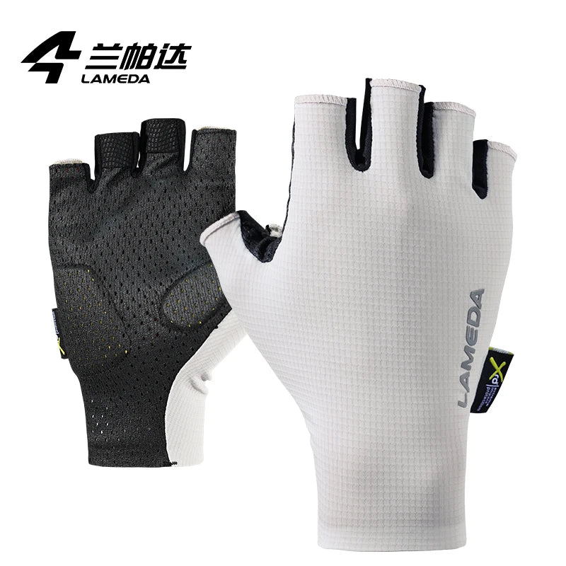 Stoßfeste Halbfinger-Fahrradhandschuhe – schweißhemmende, gepolsterte Fahrradausrüstung