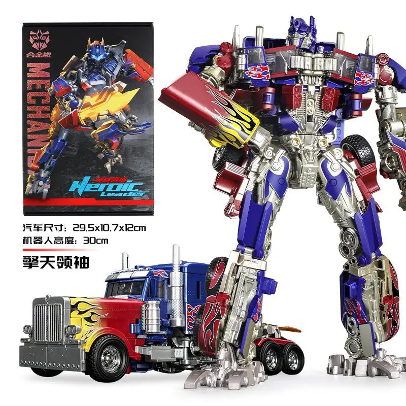 30CM Optimus Prime Transformation Robot Toy Star Commander Alloy Car Action Figure Deformation Anime Model