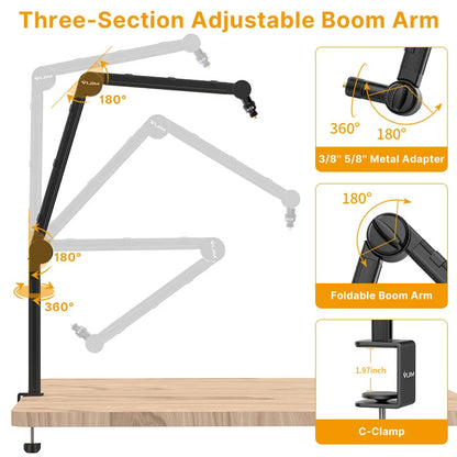  mic stand, boom arm, mic arm, boom mic stand, microphone arm