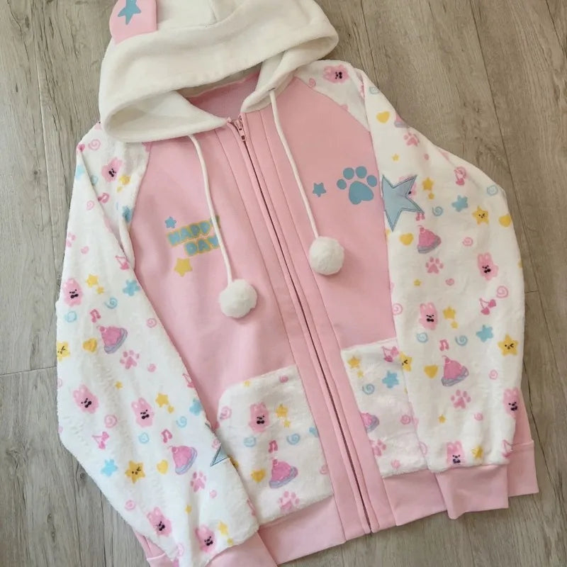 Colorful Baby Girl Hooded Sweatshirt