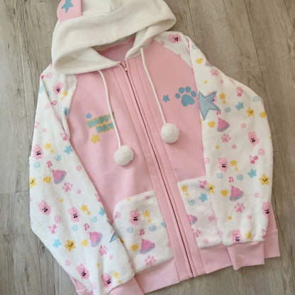 Colorful Baby Girl Hooded Sweatshirt