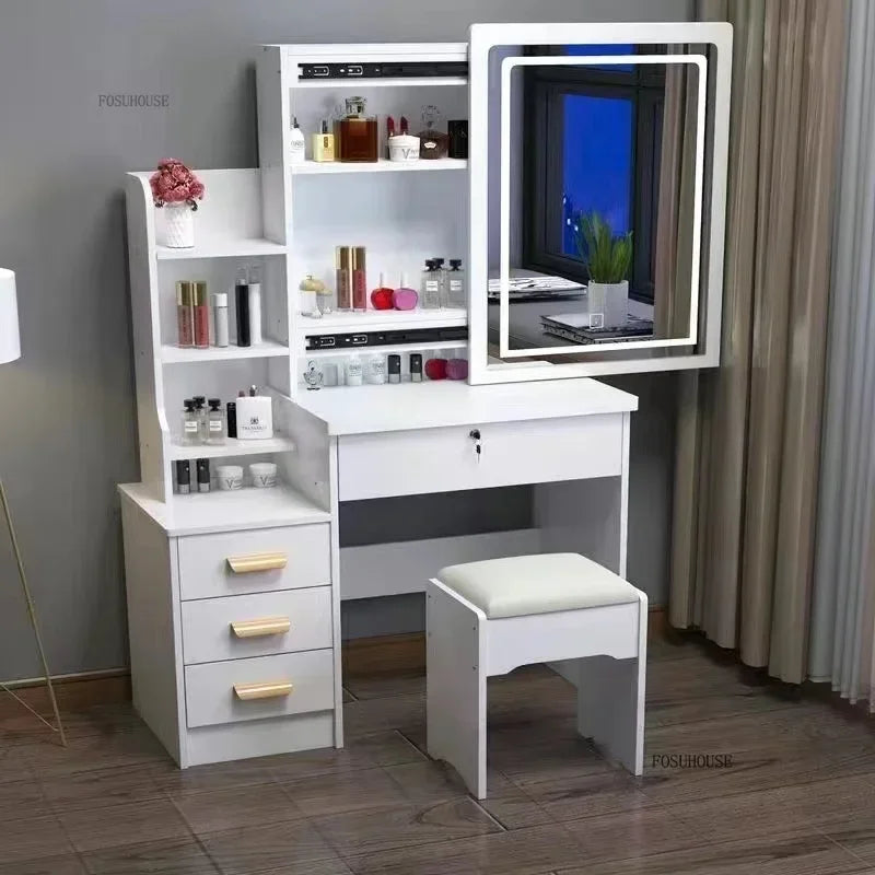 Ensemble de bureau de maquillage avec coiffeuse de maquillage