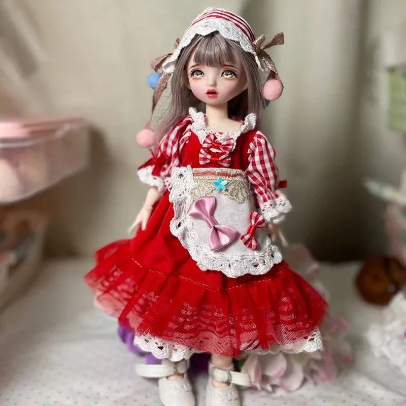 Poupée BJD 30 cm 1/6, ensemble complet avec 3 paires d'yeux – Jouet tendance et mignon pour filles