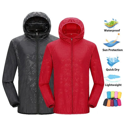 Veste de randonnée unisexe imperméable à séchage rapide