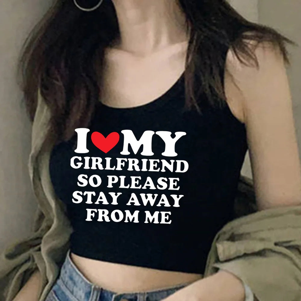 Fashion Letter Heart Print Harajuku T-shirt