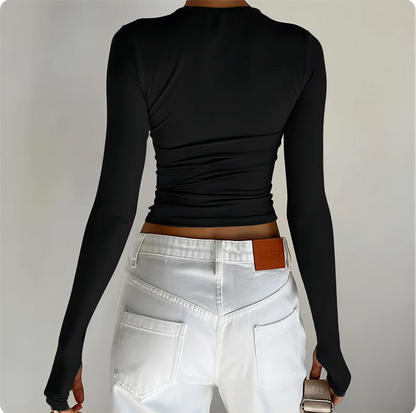 Y2K-Langarm-Slim-T-Shirts