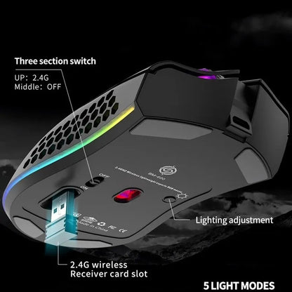 Wireless RGB BM600 Rechargeable Gaming Mouse